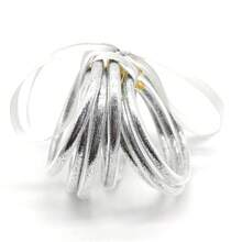 Bộ 9 vòng tay Phật giáo nhồi bông bằng silicon sáng bóng hình nơ - 9 miếng mỗi bộ - Xem 19