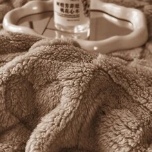 1件加厚包边波西米亚风心形图案毯，提花仿毛皮柔软保暖多用途毯，适用于客厅、卧室、宿舍、家具装饰、沙发、午睡、毛巾 - 駝色 - 查看 8