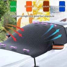 Heavy Duty Magnetic Car Windshield Snow Cover Shield Against Ice Frost And UV - Black - View 7