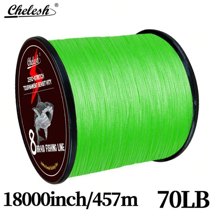 Chelesh 500码/457米编织钓线，耐磨、顺滑、超远投，8股多色高可见度编织线，适用于海水和淡水，15磅-100磅拉力可选，钓鱼礼品，节日装饰 - 彩色 - 查看 17
