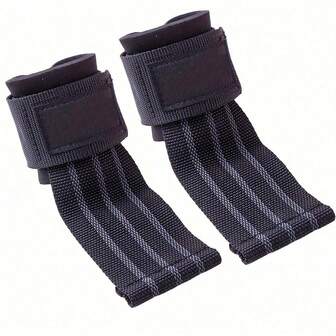 2PCS Power Lifting Straps WeightLifting Gym Gloves Deadlift Wrist Straps Hand Palm Gear For Pull Up Bar Barbell Dumbbell Train Black