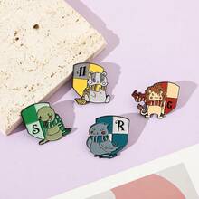 Warner Bros 1/4 Pcs Cartoon Brooch Set Creative  Shaped Enamel Pin Metal Badge Jewelry Clothing Backpack Accessories Gifts - One Size - View 11