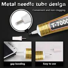 T7000 Black Contact Cellphone Tablet Repair Adhesive Glue - 15ML 25ML 50ML 110ML With Fine Needle Tip For Screen, Frame, LCD Seal