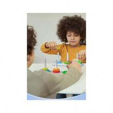 Hanoi Tower Puzzle Todo en Lgico Thinking Tower of Hanoi Brain Teaser Puzzle Cajas apilables Juguetes de Juego para nios y Adultos, 10 Anillos - 6 anillos - Ver 5