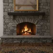 Binlin 48" Solid Wood Fireplace Mantel Shelf, 6" Height X 9" Width Floating Wall Mounted Shelf, Fir Wood Mantelpiece For Living Room, Kitchen Home Decor - 黑色 - 查看 1