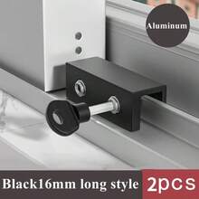 2pcs Metal Adjustable Sliding Door Lock With Keys - Vertical Security Door Lock For Pets, No Assembly Required, No Battery Needed - Multicolor - View 18
