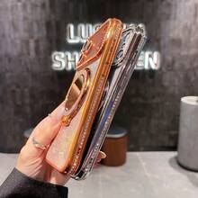 Rhinestone Compatible With IPhone 17 16E 15 14 13 12 11 X XS Max XR Pro Plus Galaxy A02S -A07 A12-A17 A22-A26 A32-A36 A50-A56 S20-S25 Honor Magic OPPO Reno Infinix Smart - Orange - View 5