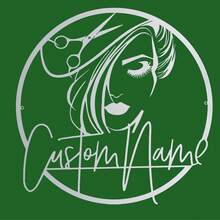 An Elegant, Customizable Barber Logo - A Personalized Metal Wall Decoration Available In A Variety Of Colors, Suitable For Beauty Salons And Hairdressing Studios, Making It An Ideal Gift For Women And A Perfect Room Decor. - Multicolor - View 39