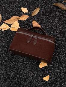 Dedoo New Matte Patchwork Mini Handbag Crossbody Bag Phone Pouch, Fashionable Work Bag - Coffee - View 8