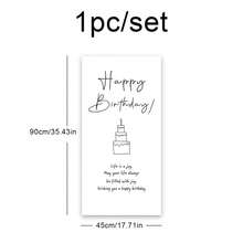 1套生日派对挂布，简约风格祝福主题背景墙海报 - 黑與白 - 查看 5