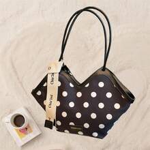 Bolso tote grande para mujer, bonito estampado de cerezas y lunares, bolso de hombro ligero - Multicolor - Ver 5