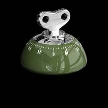 1个60分钟磁性厨房定时器，带响亮闹铃 - 无需电池，耐用塑料机械烹饪定时器，适用于烘焙、烤制和烧烤，易于读取的红色指针和透明玻璃盖，紧凑设计，适合家庭和专业厨房使用