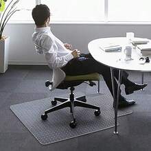 1pc 48"*36" Clear Chair Mat, Durable PVC Material, Office Essential;    Transparent Minimalist Style, Rectangular Shape With Extended Lip, Features Anti-Slip, Scratch-Resistant & Easy Glide Detail.    Ideal For Home Office, Workspace Floor Protection.    Computer Chair Mat Perfect For Year-Round Office Use, Office & Dorm Rooms. Floor Protector Mat Perfect For Seasonal Workspace Makeovers, Daily Office Routines, Year-Round Use & Great As A Gift For Students, Professionals On Father's Day, Christmas, Back-To-School Season.(Clear) - Transparent - View 11