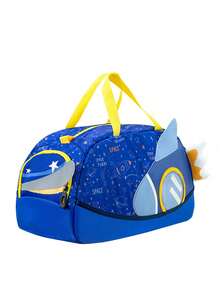 1个便携式旅行包，印有可爱的卡通独角兽/兔子/蛋糕/鲨鱼/恐龙等新颖造型。大容量、轻便耐磨的单肩斜挎包，配有舒适宽肩带，肩带长度可调节，满足基本收纳需求，适合旅行、户外活动、露营等场合，也适合万圣节、感恩节、圣诞节等节日。