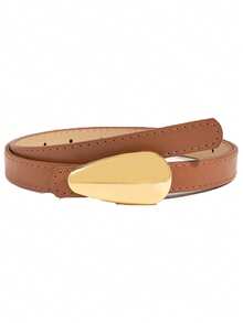 1/2pcs Women's Belt New Alloy Buckle Korean Versatile Fashion Decoration Jeans Retro Small Trousers Women's Belt - Multicolor - View 12