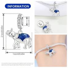 CYMYSS 1 件套可爱动物主题吊坠，采用镀银铜材质，镶嵌立方氧化锆石——完美搭配女士手链，是情人节、生日或日常佩戴的理想之选。