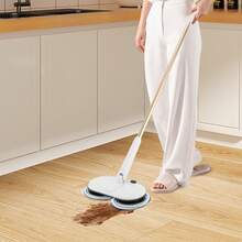 White Cordless Electric Mop 150rpm Electric Spin Mop For Hardwood Tile Floor 4 Pads 60Min Runtime 2000mAh Power Mop Lightweight Adjustable Lever - 1 - 查看 4