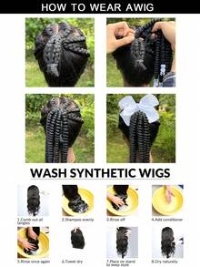 1 kẹp tóc hoa cho bé búi tóc Afro phồng mềm mại Marley Kinky cho bé gái kèm thun co giãn - màu đen - Xem 9