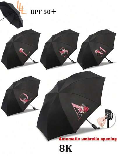 Folding Umbrella, Umbrella, Sun Umbrella, Travel Essential, Mini Pocket Dual-Use Sun Protection Portable Travel Umbrella, Fully Automatic Umbrella, UV Protection, Thickened, Unisex, Windproof, Compact Folding Umbrella, Sun Protection And Outdoor Sunshade