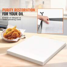Papel de filtro para freidora , 100 hojas, 19,3" x 16,1", hojas de repuesto para filtro de freidora comercial móvil de 18 l/38 l, para restaurantes, tiendas de comida rápida y puestos de comida de carnaval - 19,3" x 16,1" - Ver 2