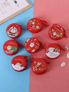 四件套圣诞化妆包套装，圣诞老人雪人图案零钱包和化妆包，适合女性和女孩的派对礼物，2025年圣诞礼物之选，款式多样，颜色丰富，惊喜送货 - 彩色 - 查看 9