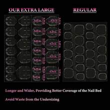Transparent Nail Art Gel Nail Stickers, Wearable Nail Jelly Glue Ultra-Thin Gel Nail Stickers, Double-Sided Adhesive Invisible, Transparent, Waterproof, Reusable, For Nail Decoration Nail Glue Transparent Flexible Adhesive Sheet For Nail Art - 無色 - 查看 7