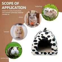 1pc Triangular All-Season Pet Warm Nest, Foldable Floral Branch Hamster Nest, Pet Mongolian Yurt Sleeping Bed, Comfortable And Warm, Suitable For Small Pets Indoor Use