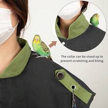 Parrot Scratch-Resistant Shoulder Protector Shawl - Multifunctional Pet Bird Shoulder Pad Diaper Shawl Suitable For Small To Medium-Sized Parrots, Basellis, Sun Conures, And Finch Birds - Durable Polyester Material, Easy To Clean, Prevents Scratches And Protects Against Parrot Droppings. Parrot Accessory, Bird Care Accessory, Functional Design, Easy-To-Clean Material.
