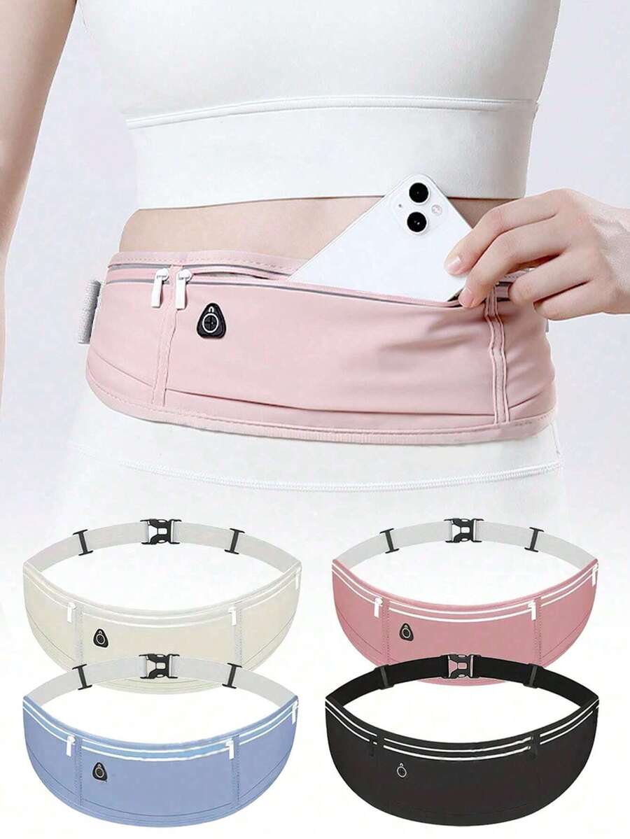 Glow Mode Waist Pack, Shock-Absorbing Running Waist Bag, Professional Women's Arm/Hip Pack With Adjustable Shoulder Strap, Waterproof Sports Waist Bag/Fanny Pack, Suitable For Outdoor Exercise, Travel, Casual Running, Hiking, Cycling And Other Occasions, An Essential Travel Accessory For Running