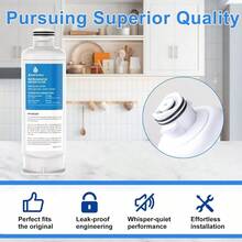 DA97-17376B Refrigerator Water Filter For Samsung HAF-QINHAF-QIN/EXP DA97-08006C RF23M8070SG RF23M8070SR RF23M8090SG RF23M8090SR RF23M8570SR RF23M8590SG 4 Pack - 4Pack - View 4