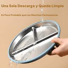 2 Piezas Platos de Acero Inoxidable para Bebé con Ventosa, Plato Divisorio para Comida Infantil, Platos para Niños Bebé Antideslizante, Plato Acero Inoxidable Durable y  (Azul+Gris) - Azul+Gris - Ver 7