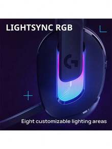 Logitech G522 頭戴式耳機 無線藍牙遊戲耳機 低延遲三模模式連接 輕巧舒適 降噪麥克風 RGB炫彩光效 - 黑色 - 查看 3