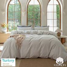 CAQQA 三件套土耳其棉梭织被套套装 | 被套和枕套，现代卧室床上用品，尺寸：135*200厘米、150*200厘米、200*200厘米、200*220厘米、220*240厘米 - 灰色 - 查看 7