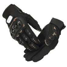 Kit Of 2 Full Finger Gloves With Tactical Protection For Motorcyclists, Bikers, Delivery Drivers, Cycling, Biking, And Motorcycles + Reinforced Leg Pouch/Crossbody Bag/Thigh Bag With Multi-Purpose Pockets - 黑色 - 查看 5