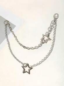 سلسلة بنطلون الجمجمة الرائعة للرجال - إكسسوارات أسلوب الشارع الهيب هوب - فضي - مشاهدة 13