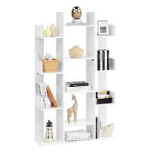 VASAGLE Librería en Forma de Árbol, Estantería con 13 Compartimentos, Armario de almacenamiento, 25 x 86 x 140 cm, Blanco - Blanco - Ver 7