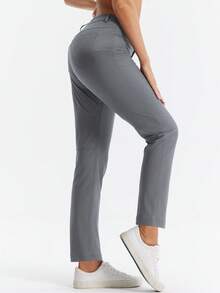 HOTSUIT Quần Jogger Golf Dệt Kim Cho Nữ, Quần Co Giãn Nhẹ, Lý Tưởng Cho Mặc Hàng Ngày Và Thể Thao, Hàng Mới Về Mùa Đông - Xám - Xem 2