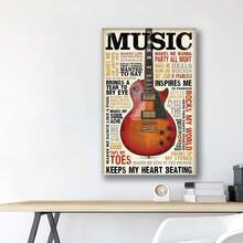 Framed  International Music Inspires Me Wall Poster,For Living Room,Bedroom - Đóng khung - Xem 5