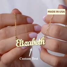 Customized Personalized English Letter Name Pendant Necklace Made Of Stainless Steel 18K Plated With Simple Style Personalized Necklace - Nhiều màu - Xem 1