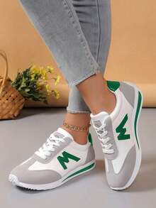 FZY Women's Walking Shoes - Anti-Slip Rubber Outsole, Shock-Absorbing Midsole & Moisture-Wicking Lining Lightweight Running Sneakers For Women - Breathable Knit Upper, Cushioned Heel For 5K Runs & Gym Workouts Women's Yoga Sneakers - Flexible Sole, Arch Support & Non-Marking Rubber For Studio Sessions & Casual Wear - 綠色 - 查看 3