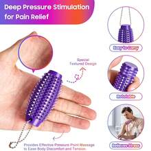 Little Ouchies Pain Fidget, Pain Fidget Toys For Adults, Pain Stim Fidget – 3D Printed Spiky Fidget Keychain For Stress Relief, Focus & Anxiety - Novelty Gifts For Office, Travel - Purple - View 5