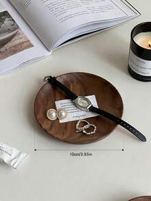 1 szt. Okrągła dekoracyjna taca, idealna do dekoracji stołu w stylu rustykalnym, stolika kawowego, wystroju kuchni, podnóżka do przechowywania i eksponowania, salonu, sypialni, przedpokoju, na stół, świetny prezent dla przyjaciółek, sióstr, córek, matek