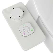 BidetBidet Toilet Seat 5mm UltraThin NonElectric Bidet Toilet Seat Attachment Adjustable Pressure Retractable SelfCleaning Dual Nozzles Frontal And Rear Wash For Cold Water White - As Pic - View 1