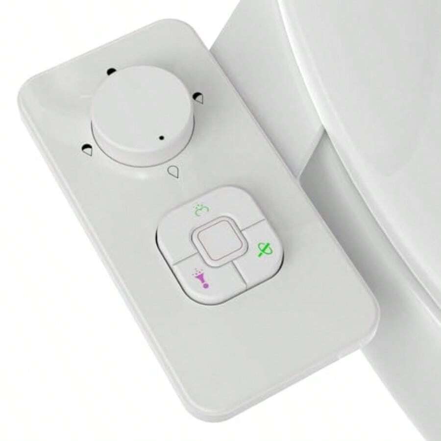 BidetBidet Toilet Seat 5mm UltraThin NonElectric Bidet Toilet Seat Attachment Adjustable Pressure Retractable SelfCleaning Dual Nozzles Frontal And Rear Wash For Cold Water White - As Pic - View 1