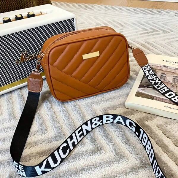 Checkered Crossbody Bags For Women, PU Cross Body Bags With Adjustable Strap, Women's Shoulder Handbags