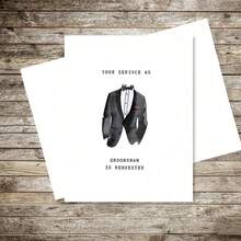 1 Pc Groomsmen Proposal Card With Will You Be My Groomsman Best Man Invitation Design Wedding Party Gift Perfect For Proposal Card Gift Card Greeting Card Thank You Card Birthday Card Christmas Card Wedding Party Graduation Party Any Occasion With Envelope - 彩色 - 查看 6