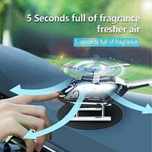 Negro Ambientador para Auto Forma de Helicóptero Difusor de Aromaterapia Solar Giratorio Perfume Decorativo para Auto Oficina Hoga - Apple - Ver 6