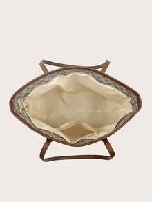 Bolso de mano casual y versátil de moda para mujer, con gran capacidad y juego de cartera, ideal para el uso diario - Multicolor - Ver 8