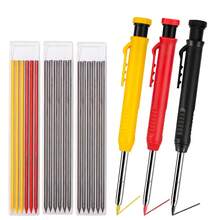 Mechanical Pencil Carpenter Pencil With 2.8mm Refill, Long Nosed Deep Hole Mechanical Pencil Marker With Built-In Sharpener For Carpenter Woodworking Architect Fathers Day Gift - Multicolor - View 17