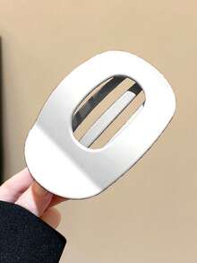 4 pezzi/1 pezzo Fermagli per capelli in plastica leggera da donna da 9,4 cm/3,7 pollici, colori nero, bianco, cachi, marrone. Fermagli per capelli eleganti, semplici e di alta qualità, adatti per uscite quotidiane, casual, feste, spiaggia, pendolarismo, vacanze, acconciature, lavaggio del viso, bagno, trucco, accessori per outfit, accessori per capelli